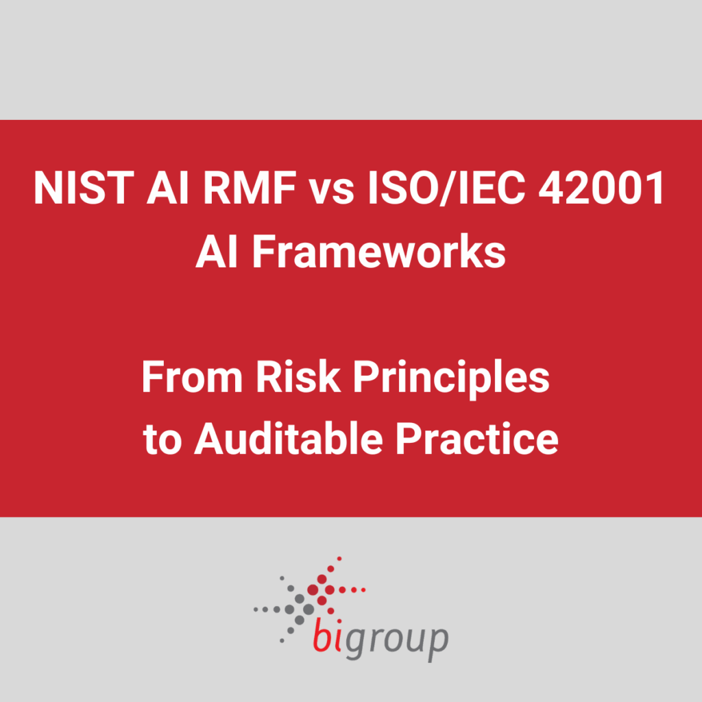 NIST AI RMF vs ISOIEC 42001